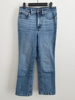 Madewell Cali Demi Boot Kick Flare Cropped Jeans Glenside Wash Size 28
